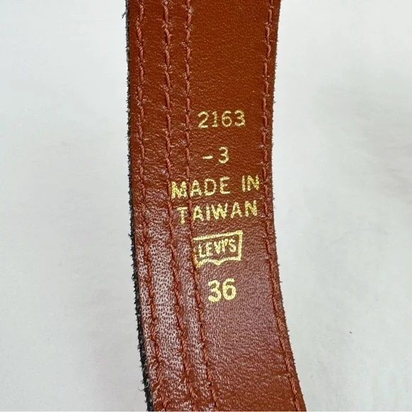 Levi's Vintage Tan Brown Leather Belt